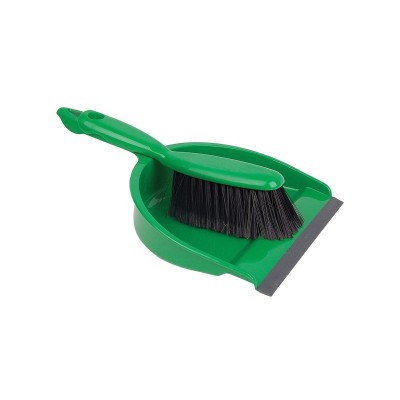 Dust Pan and Brush Set - GREEN- Each